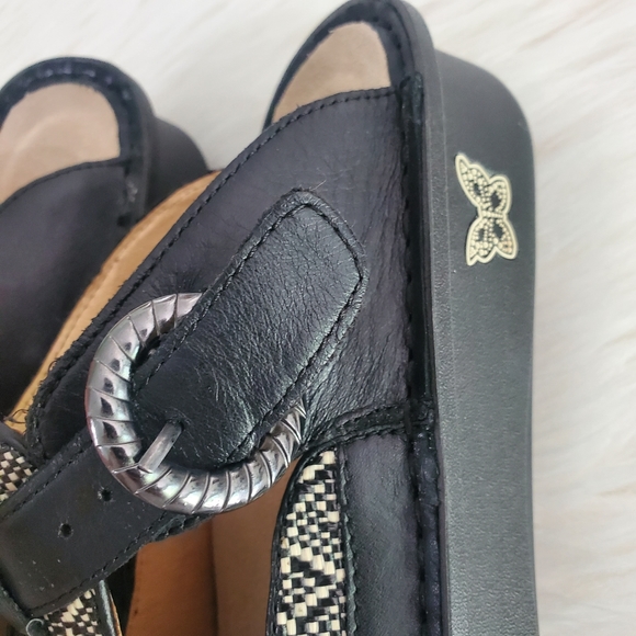 Alegria sz 36 slip on clogs makes black boho woven - Picture 4 of 9